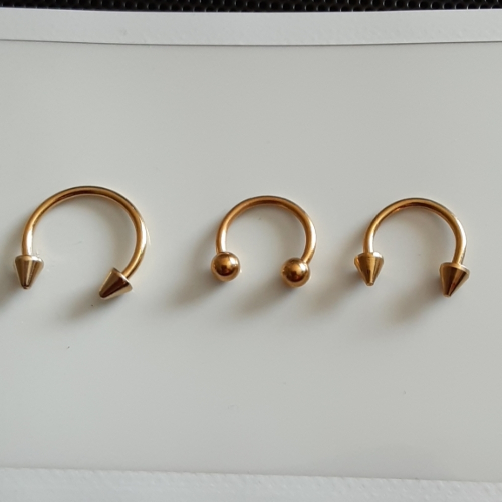 3 pack Horseshoe rings